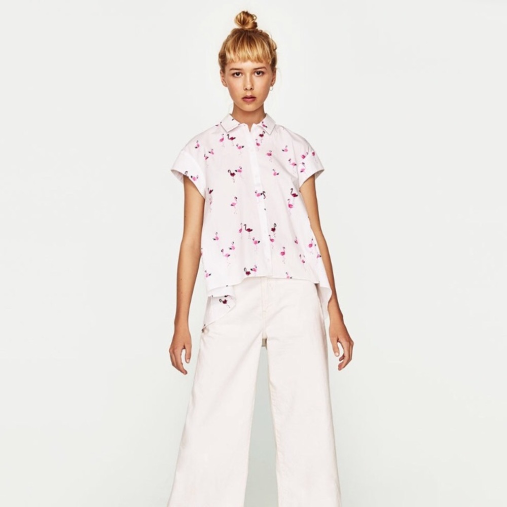 Flamingo button up High low top